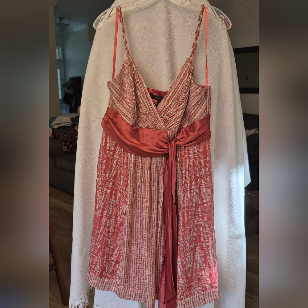 BCBG silk Patterned Sleeveless Dress